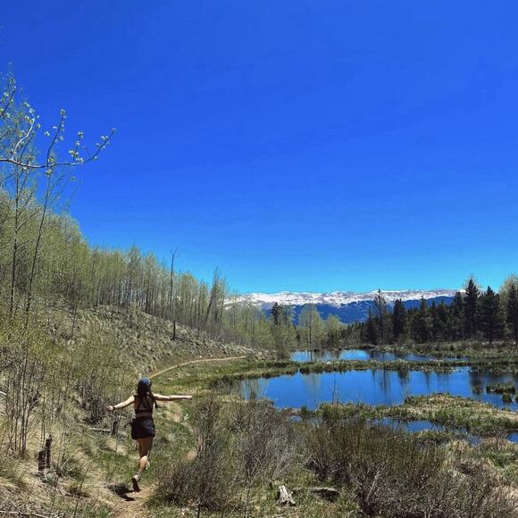 Fp Movement Free People Sm Ribbed Navy Crop Top Sports Bra High Neck Athleisure - Picture 3 of 9